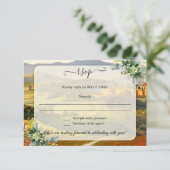 Kleurrijke Italiaanse RSVP-kaart voor bruiloft op  Kaart (Staand voorkant)