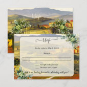 Kleurrijke Italiaanse RSVP-kaart voor bruiloft op  Kaart (Voorkant / Achterkant)
