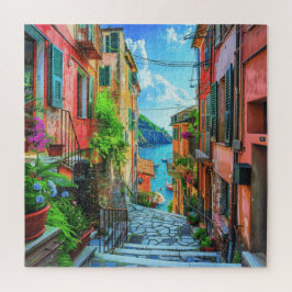 Kleurrijke Italiaanse Seaside Steps Cinque Terre C Legpuzzel