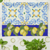  kleurrijke italiaanse Tegel look keukenhanddoek (Gevouwen)