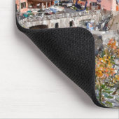 Kleurrijke Italiaanse Waterverf van de Amalfi-kust Muismat (Hoek)