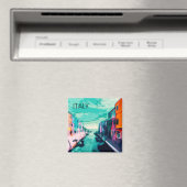 Kleurrijke Italië Reizen Poster Koelkast magneet (Insitu (Vaatwasser))