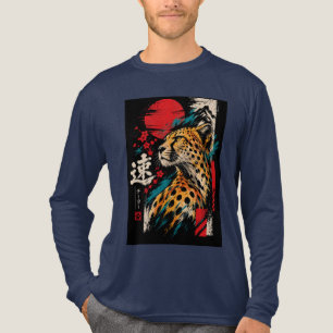 Kleurrijke Jachtluipaard Japanse Streetwear – Fel  Tri-Blend Shirt