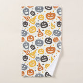 Kleurrijke Jack-O'-Lantern gezichten patroon Bad Handdoek (Handdoek)