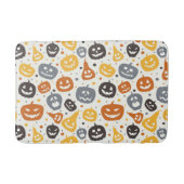 Kleurrijke Jack-O'-Lantern gezichten patroon Badmat (Voorkant)