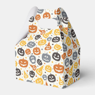 Kleurrijke Jack-O'-Lantern gezichten patroon Bedankdoosjes