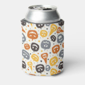 Kleurrijke Jack-O'-Lantern gezichten patroon Blikjeskoeler (Blikje Achterkant)