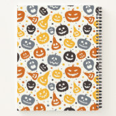 Kleurrijke Jack-O'-Lantern gezichten patroon Notitieboek (Achterkant)