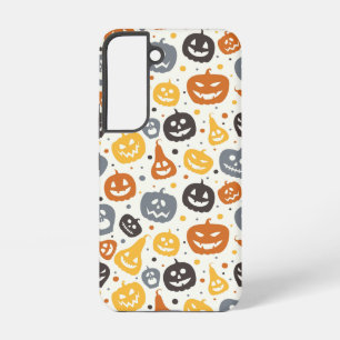 Kleurrijke Jack-O'-Lantern gezichten patroon Samsung Galaxy Hoesje