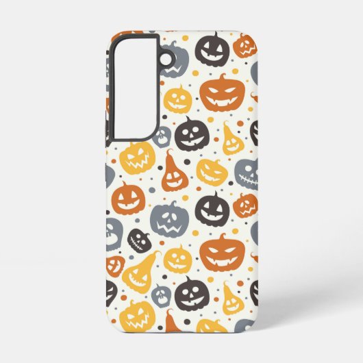 Kleurrijke Jack-O'-Lantern gezichten patroon Samsung Galaxy Hoesje (Achterkant)