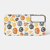 Kleurrijke Jack-O'-Lantern gezichten patroon Samsung Galaxy Hoesje (Achterkant horizontaal)