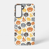 Kleurrijke Jack-O'-Lantern gezichten patroon Samsung Galaxy Hoesje (Achterkant)
