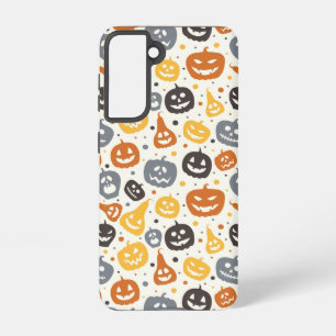 Kleurrijke Jack-O'-Lantern gezichten patroon Samsung Galaxy Hoesje
