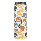 Kleurrijke Jack-O'-Lantern gezichten patroon Thermosbeker (Achterkant)