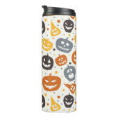 Kleurrijke Jack-O'-Lantern gezichten patroon Thermosbeker (Geroteerd rechts)