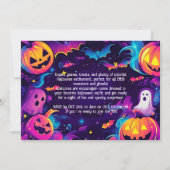 🎃Kleurrijke Jack-O’-Lantern Halloween Bash Kaart (Achterkant)