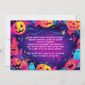 🎃Kleurrijke Jack-O’-Lantern Halloween Feest Kaart (Achterkant)