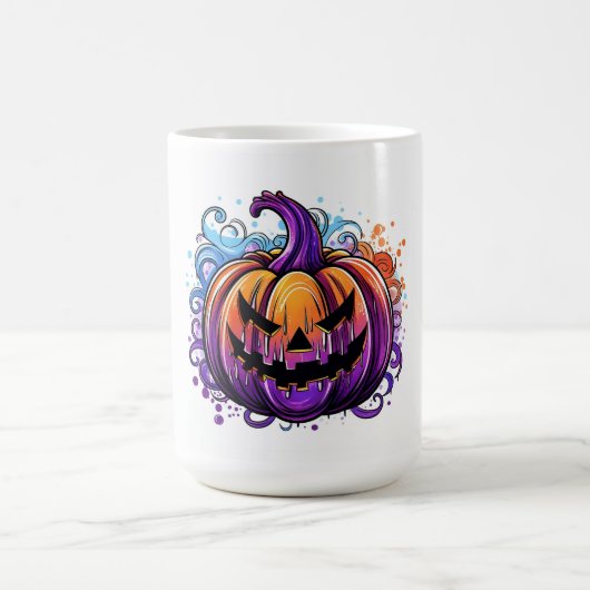 Kleurrijke Jack-O-Lantern Koffiemok (Center)