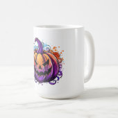 Kleurrijke Jack-O-Lantern Koffiemok (Voorkant rechts)