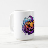 Kleurrijke Jack-O-Lantern Koffiemok (Voorkant links)
