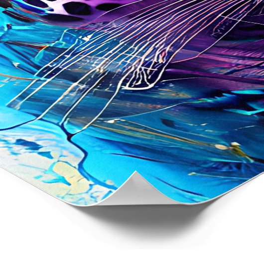 kleurrijke jaguar poster (Hoek)