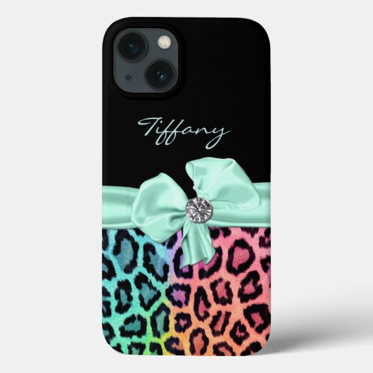 Kleurrijke jaguarprint Case-Mate iPhone case (Achterkant)