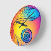 Kleurrijke jaie vis ronde klok (Hoek)