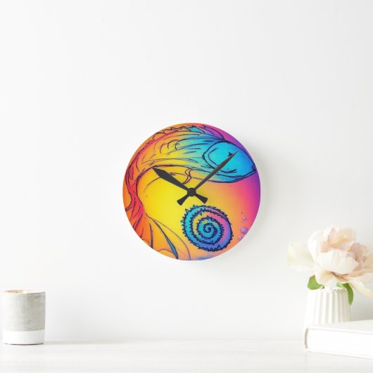 Kleurrijke jaie vis ronde klok (Huis)