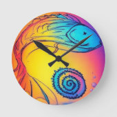 Kleurrijke jaie vis ronde klok (Voorkant)