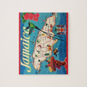 Kleurrijke  Jamaica kaart puzzel Legpuzzel (Verticaal)
