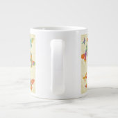 Kleurrijke Jambo Jug Design met Abstracte Butterfl Grote Koffiekop (Achterkant)