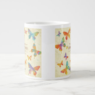Kleurrijke Jambo Jug Design met Abstracte Butterfl Grote Koffiekop