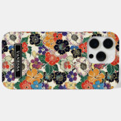 Kleurrijke Japanse Bloemen Geborduurd Case-Mate iPhone Case (Achterkant (horizontaal))