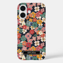Kleurrijke Japanse Bloemendruk Monogram