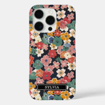 Kleurrijke Japanse Bloemendruk Monogram