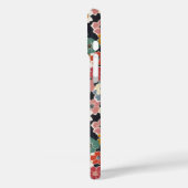 Kleurrijke Japanse Bloemige Print Monogram Case-Mate iPhone Case (Achterkant / Links)