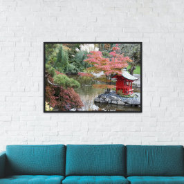 Kleurrijke Japanse botanische tuin Foto Afdruk