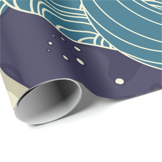 Kleurrijke japanse Koi/karper in de golfnaadloze Cadeaupapier (Rol Hoek)