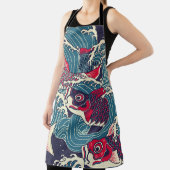 Kleurrijke japanse Koi/karper in de golfnaadloze Schort (Insitu)