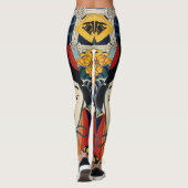 Kleurrijke Japanse  Kunst Funny Asian Trendy Leggings (Achterkant)