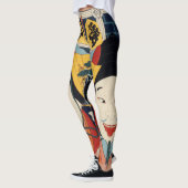 Kleurrijke Japanse  Kunst Funny Asian Trendy Leggings (Links)