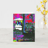 Kleurrijke Japanse Tuin Verjaardag Kaart (Gele Bloem)