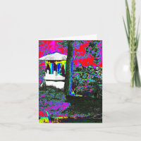 Kleurrijke Japanse Tuin Verjaardag Kaart