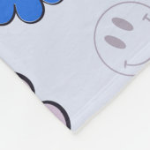 Kleurrijke jaren 70 Groovy Flower Smile Gezichtspa Fleece Deken (Hoek)