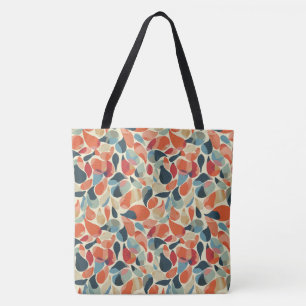 Kleurrijke jaren 80-geïnspireerde Teardrop Pattern Tote Bag