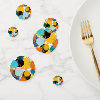 Kleurrijke jaren 80 Retro Abstracte Partij Munt-Vo Confetti