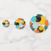 Kleurrijke jaren 80 Retro Abstracte Partij Munt-Vo Confetti (Achterkanten)