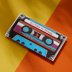 Kleurrijke jaren 90 Cassettebandje DJ Singer Songw Visitekaartje