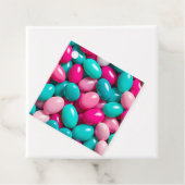 Kleurrijke Jelly Bean Art Gift Labels (In situ)