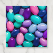 Kleurrijke Jelly Bean Art Gift Labels (Voorkant)